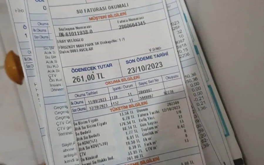 Su faturası yarı yarıya